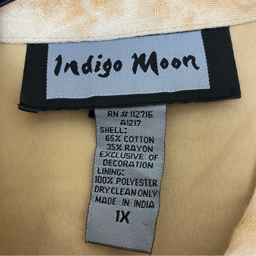 Vintage 90s Womens Indigo Moon Fairy Grunge Patchwork Bohemian Jacket Size 1X - Picture 8 of 12